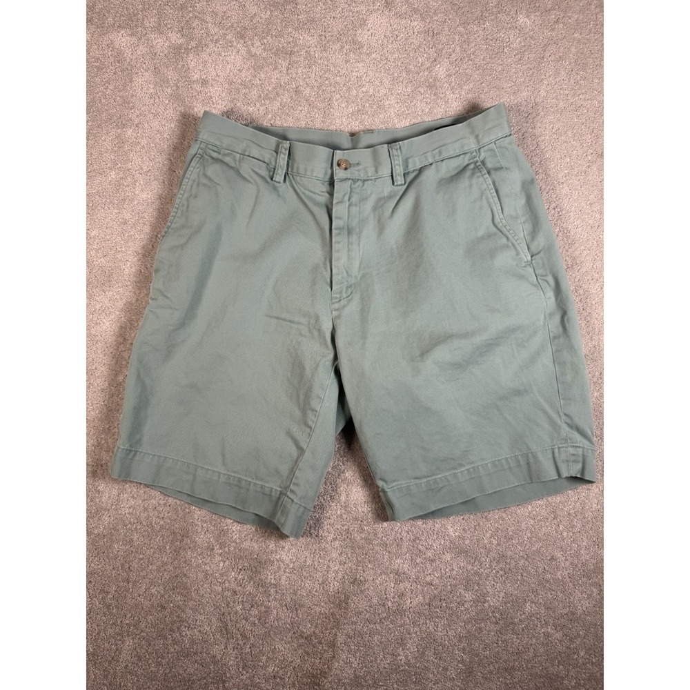 Polo Ralph Lauren Shorts Sz 32 Teal Classic Fit 9" Chino Casual Flat Front